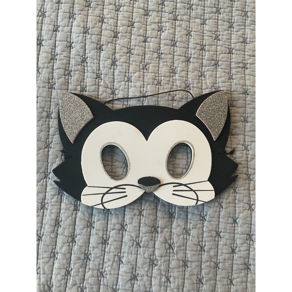 Vintage Figaro mask Disney Store Pinocchio tuxedo cat costume accessory